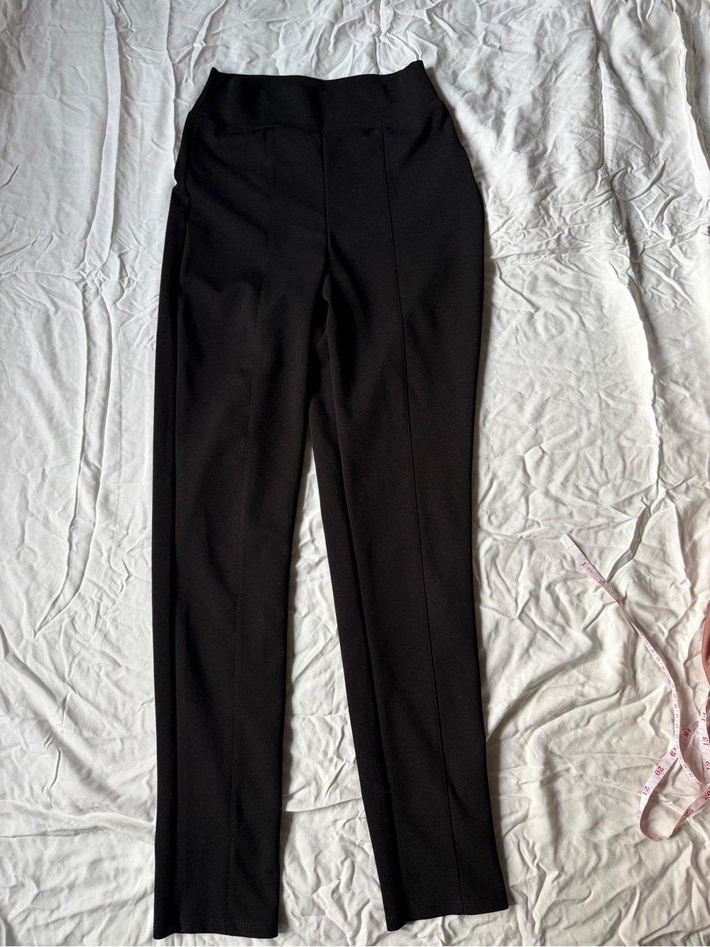 Black High-Waist Ponte Pull-On Pants